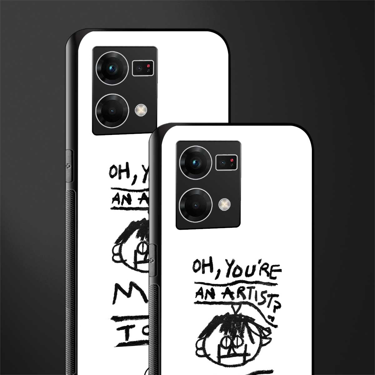 you're an artist back phone cover | glass case for oppo f21 pro 4g