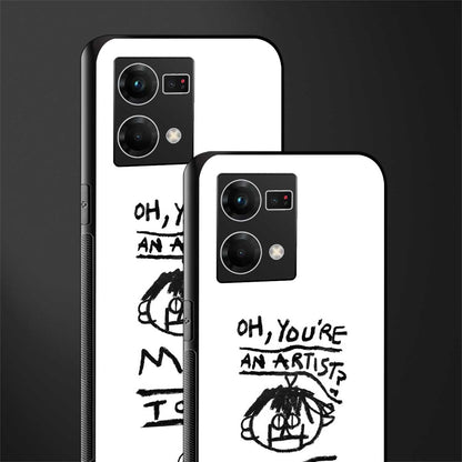you're an artist back phone cover | glass case for oppo f21 pro 4g