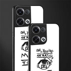 you're an artist back phone cover | glass case for oppo reno 8