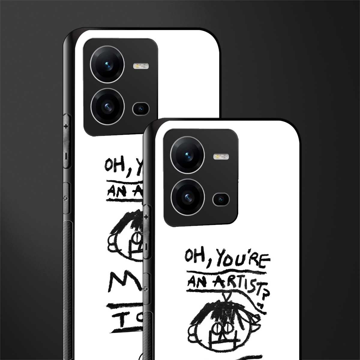 you're an artist back phone cover | glass case for vivo v25-5g