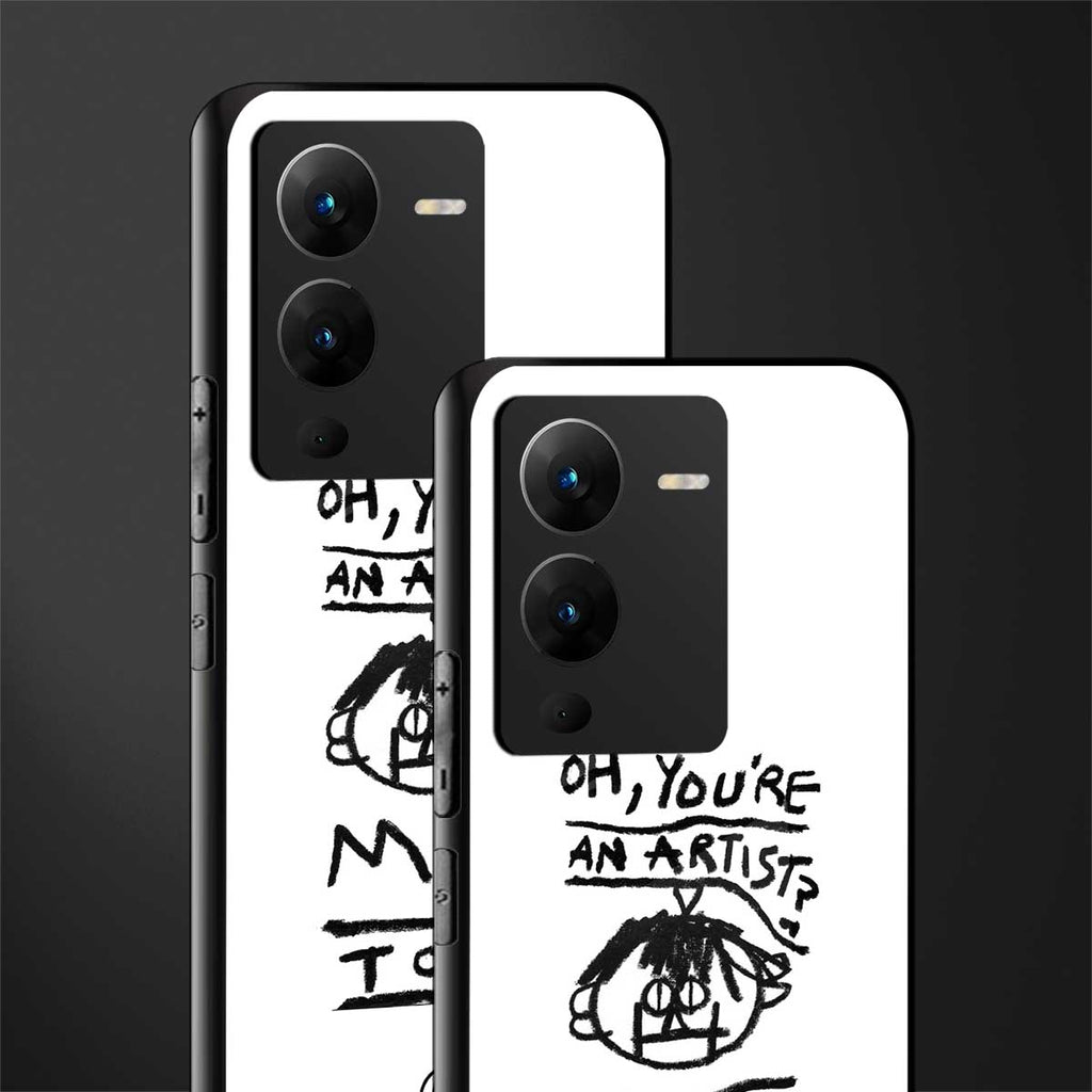 you're an artist back phone cover | glass case for vivo v25 pro 5g