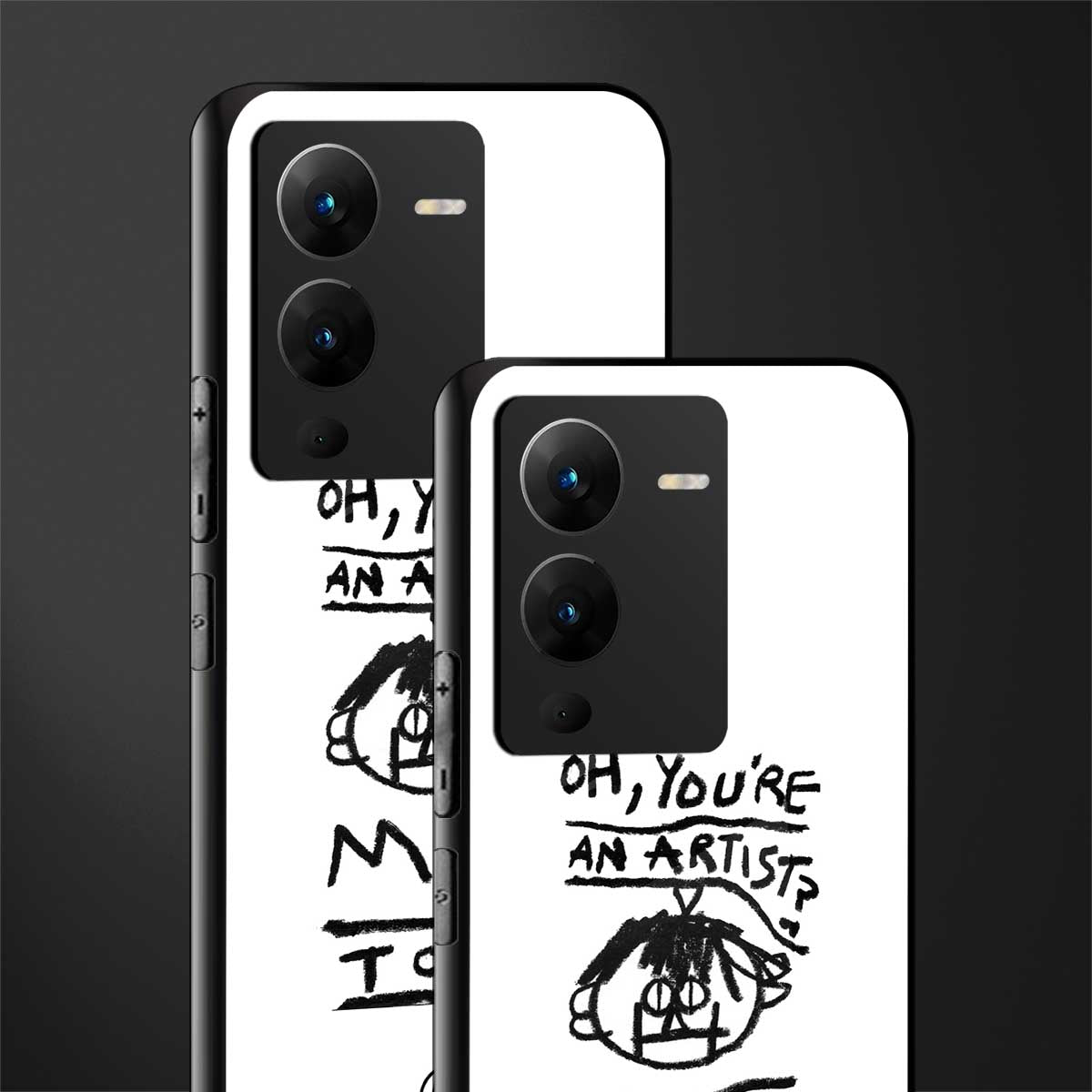 you're an artist back phone cover | glass case for vivo v25 pro 5g