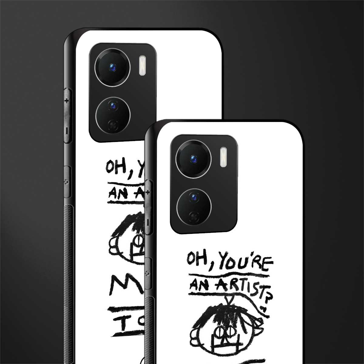 you're an artist back phone cover | glass case for vivo y16