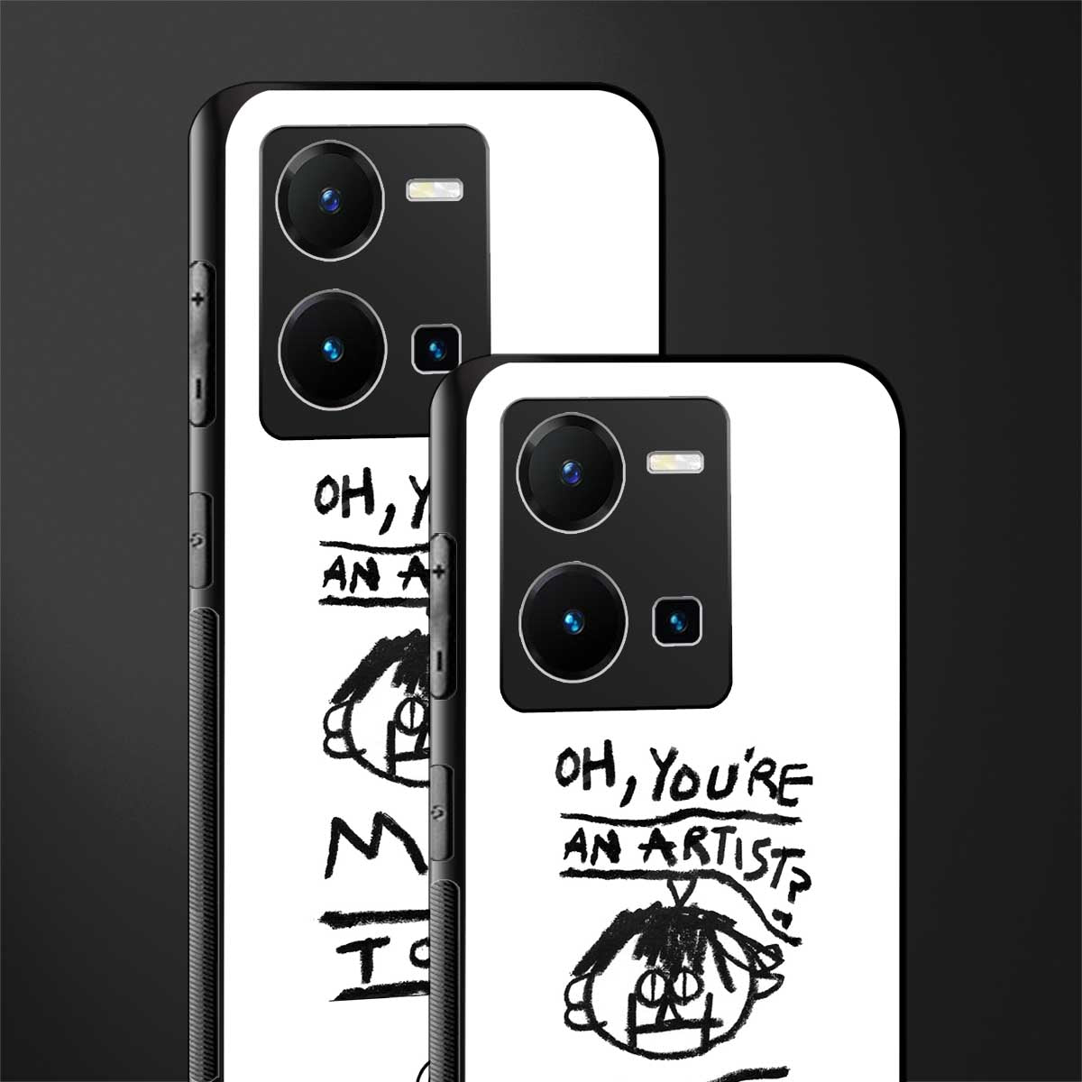 you're an artist back phone cover | glass case for vivo y35 4g
