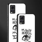 you're an artist back phone cover | glass case for vivo v21e 4g