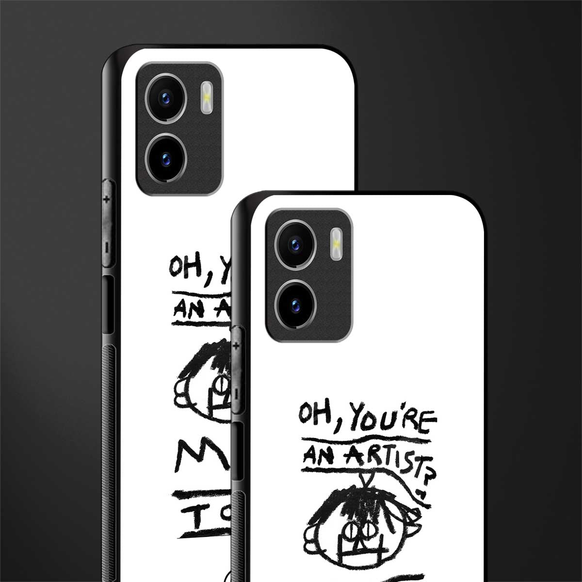 you're an artist back phone cover | glass case for vivo y72