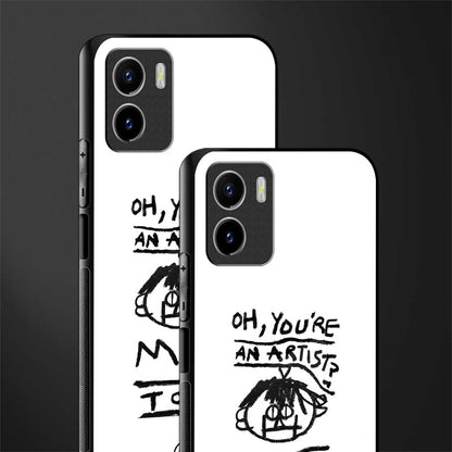 you're an artist back phone cover | glass case for vivo y72