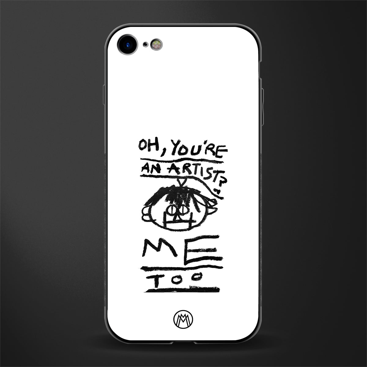 you're an artist glass case for iphone se 2020 image