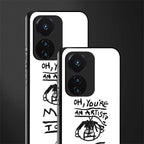 you're an artist back phone cover | glass case for vivo t1 44w 4g