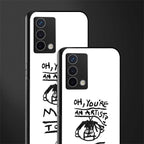 you're an artist back phone cover | glass case for oppo a74 4g