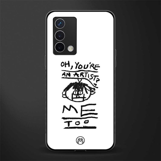 you're an artist back phone cover | glass case for oppo a74 4g
