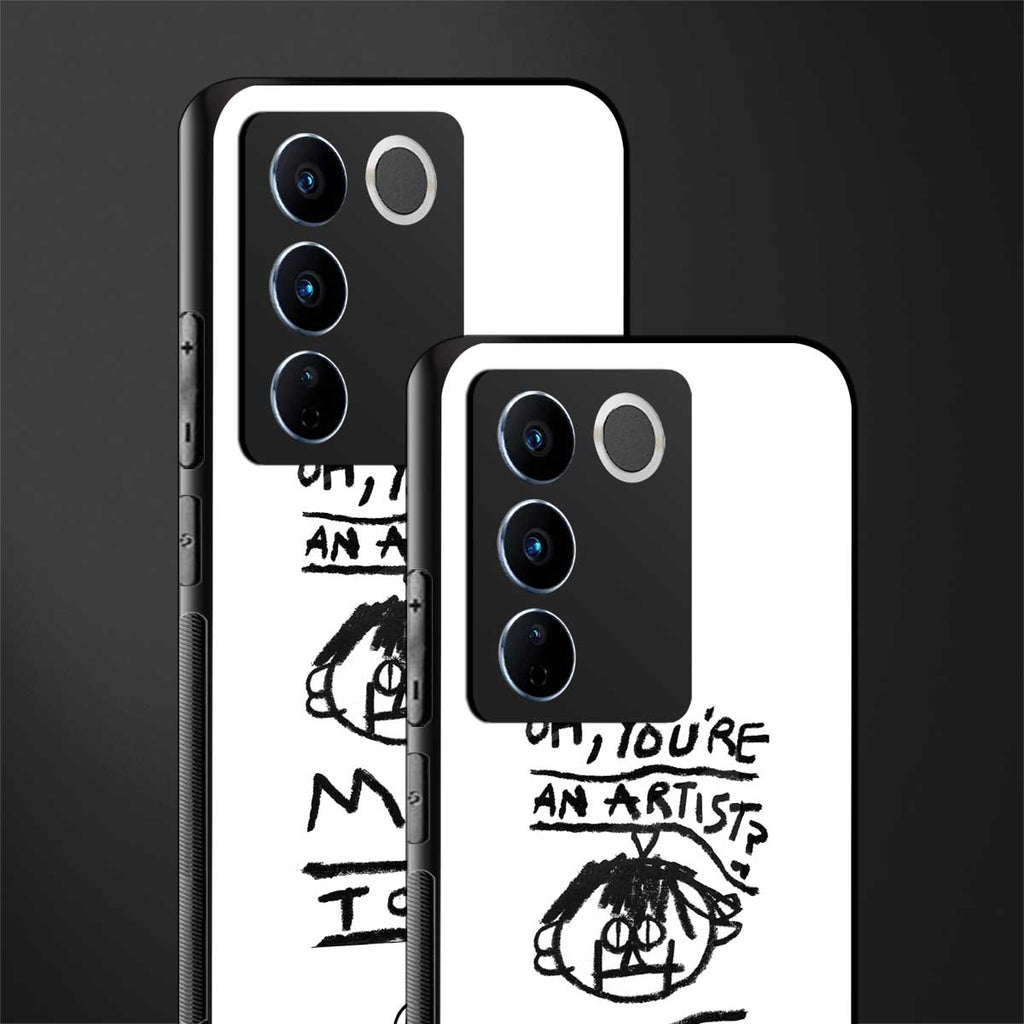 you're an artist back phone cover | glass case for vivo v27 pro 5g