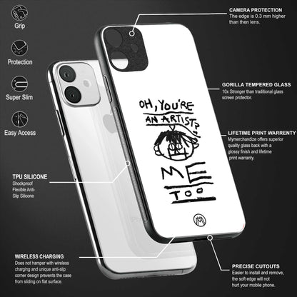 you're an artist glass case for redmi note 7 pro image-4