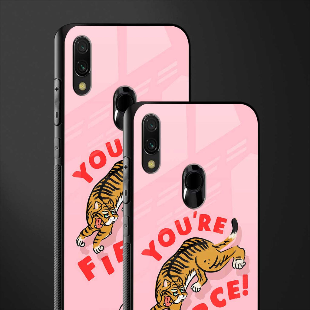 you're fierce glass case for redmi 7redmi y3 image-2