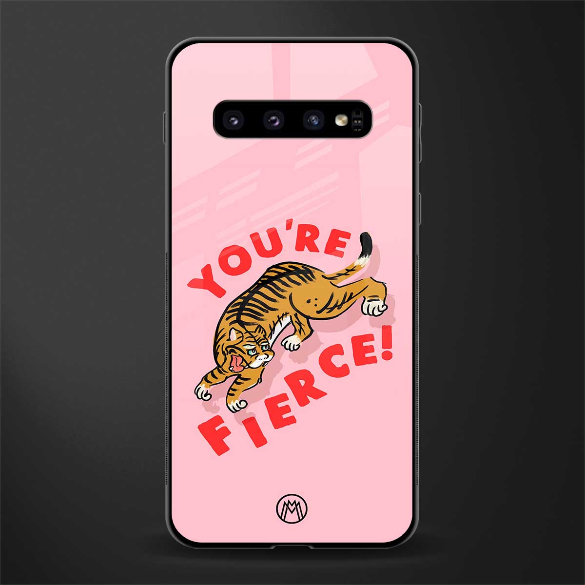 you're fierce glass case for samsung galaxy s10 plus image