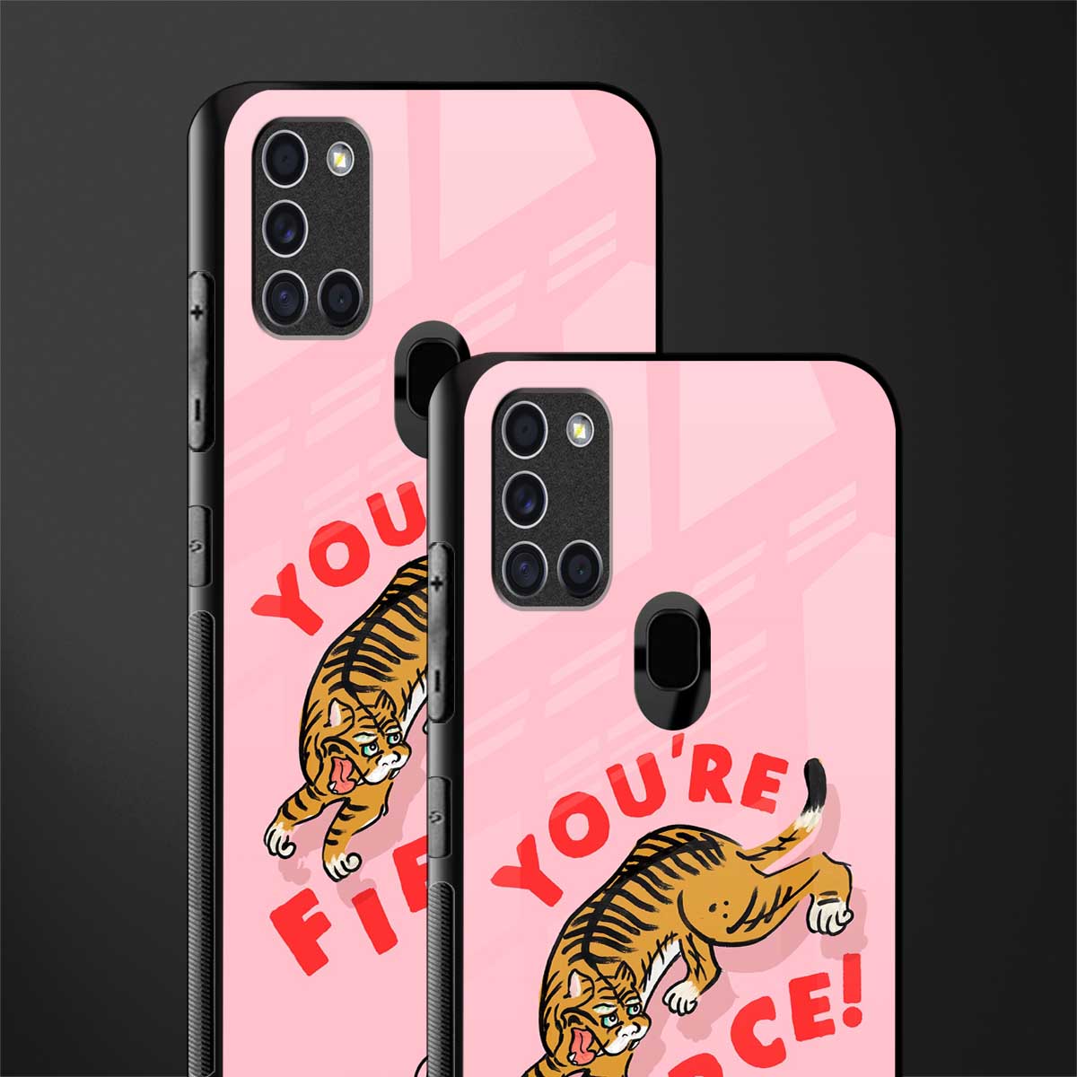 you're fierce glass case for samsung galaxy a21s image-2