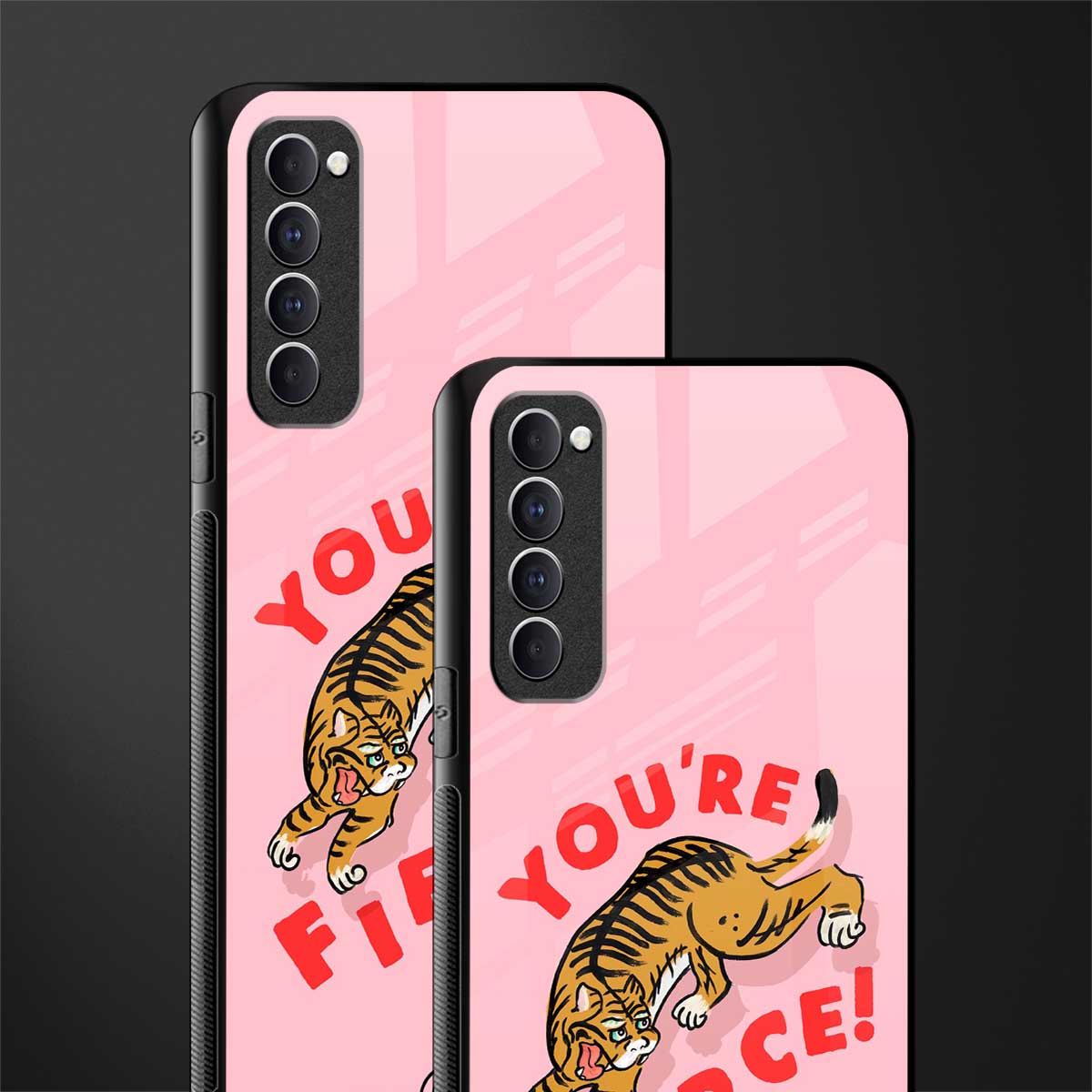 you're fierce glass case for oppo reno 4 pro image-2