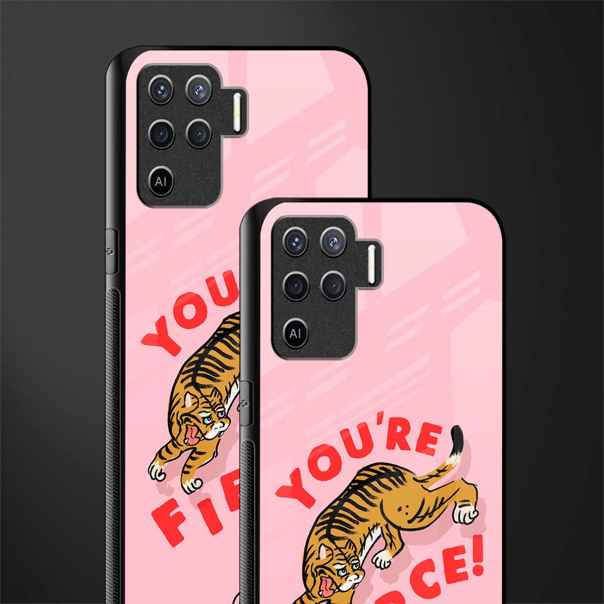 you're fierce glass case for oppo f19 pro image-2