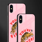 you're fierce glass case for iphone xs image-2