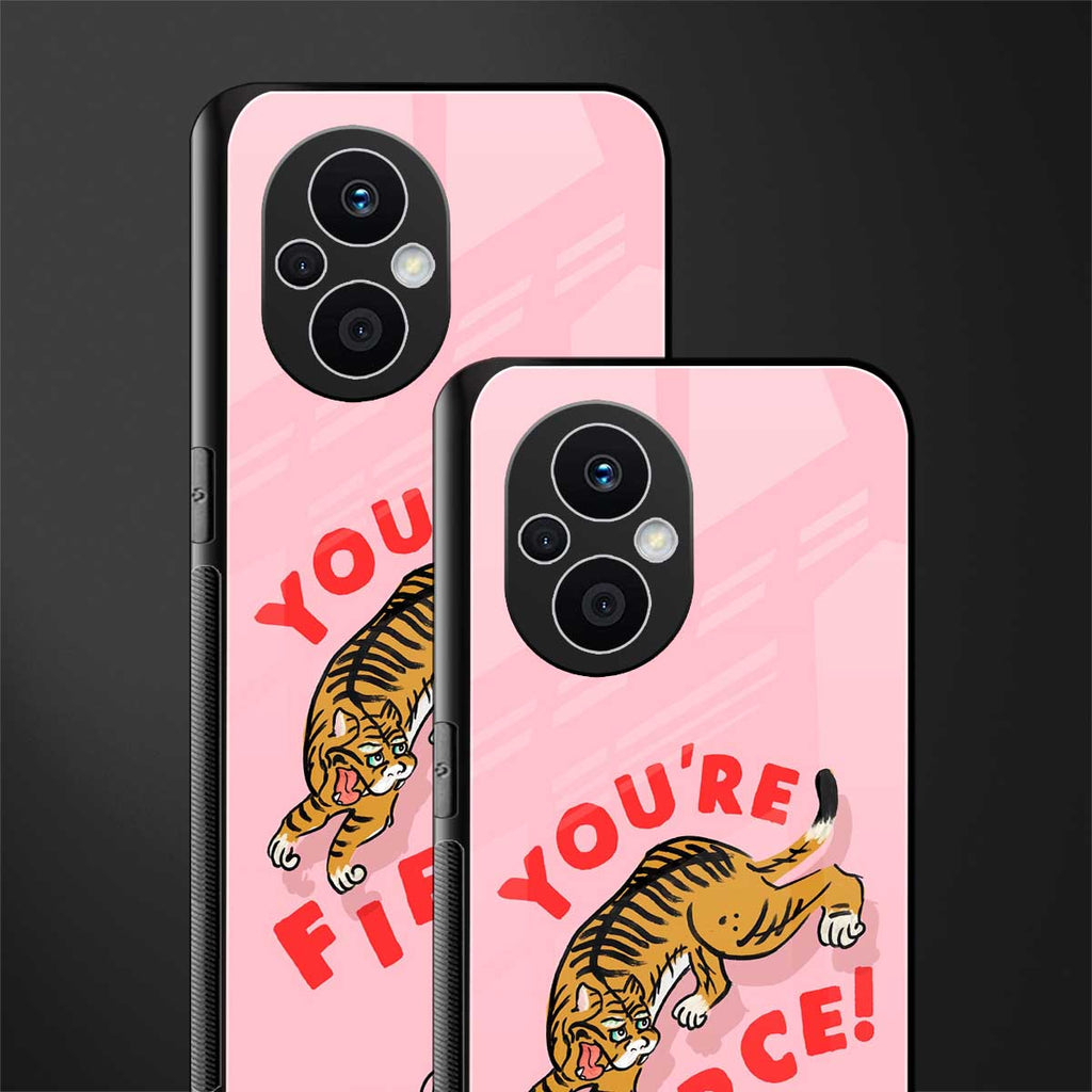 you're fierce back phone cover | glass case for oppo f21 pro 5g