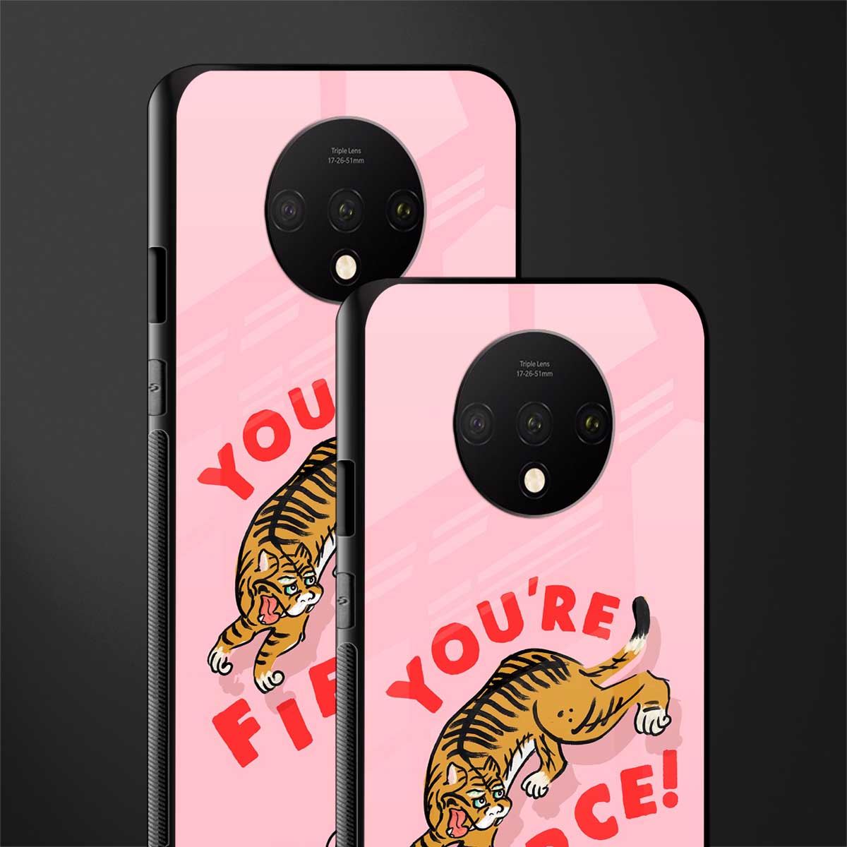 you're fierce glass case for oneplus 7t image-2