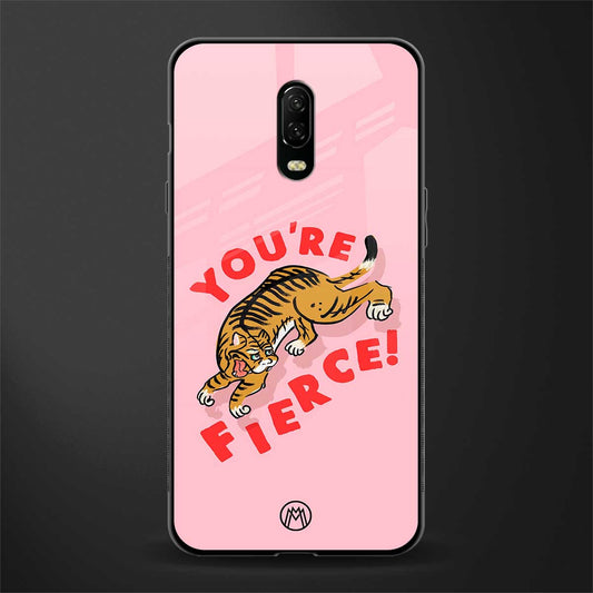you're fierce glass case for oneplus 6t image