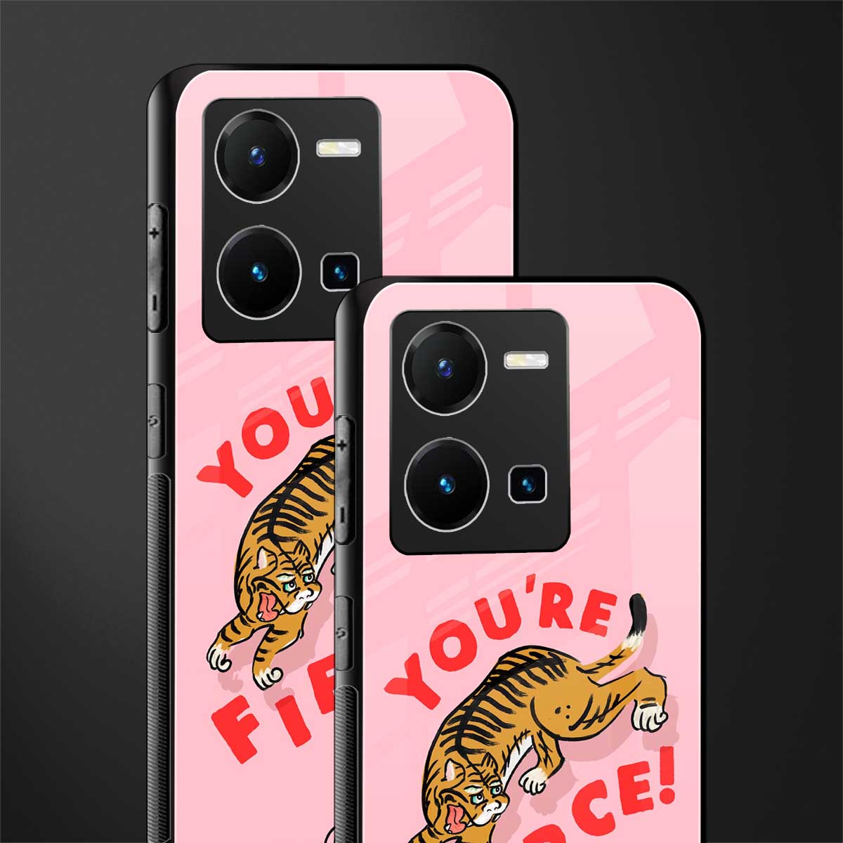 you're fierce back phone cover | glass case for vivo y35 4g