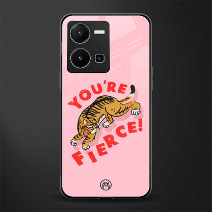 you're fierce back phone cover | glass case for vivo y35 4g
