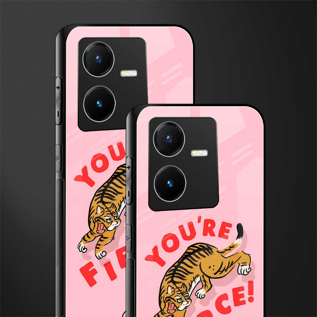 you're fierce back phone cover | glass case for vivo y22