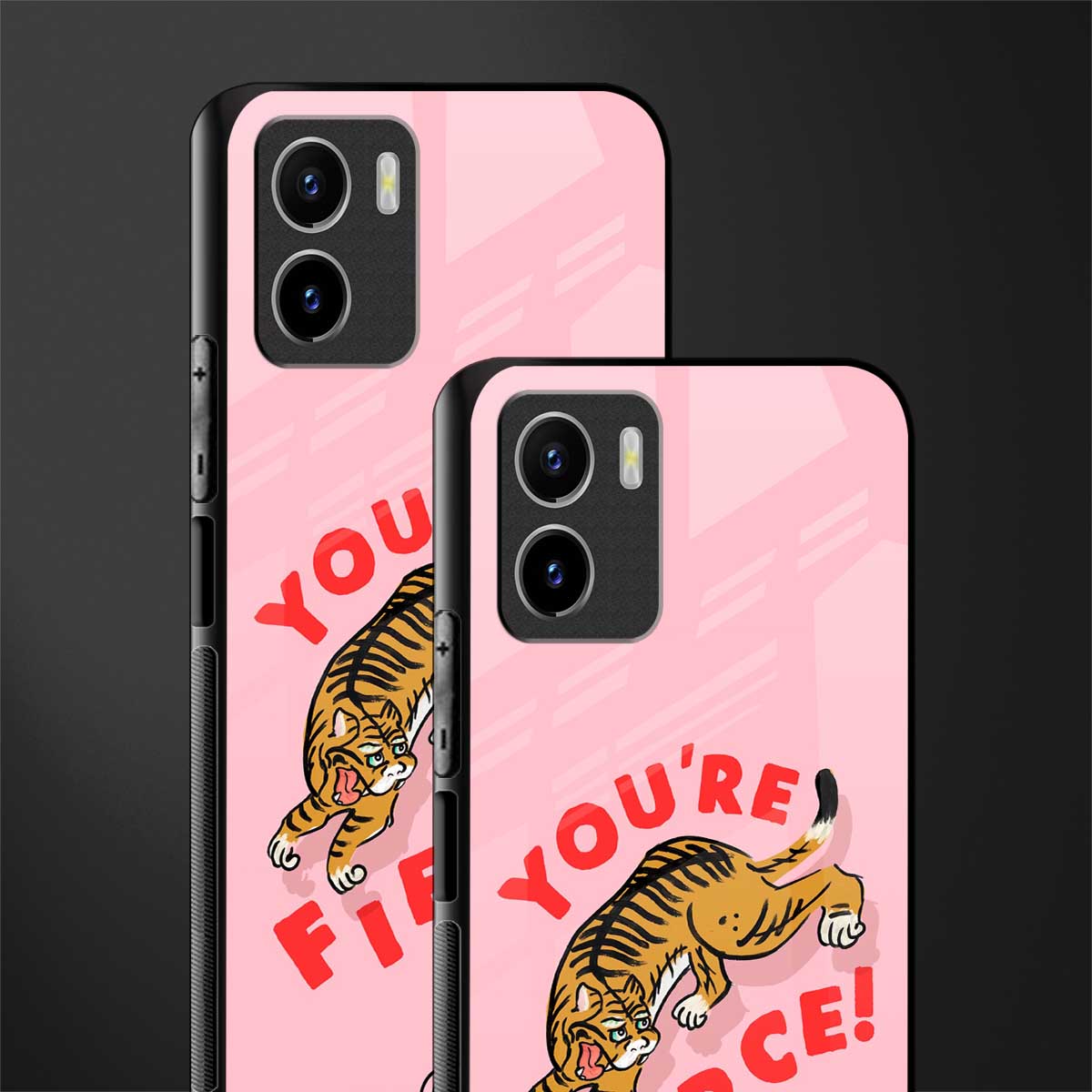 you're fierce back phone cover | glass case for vivo y72