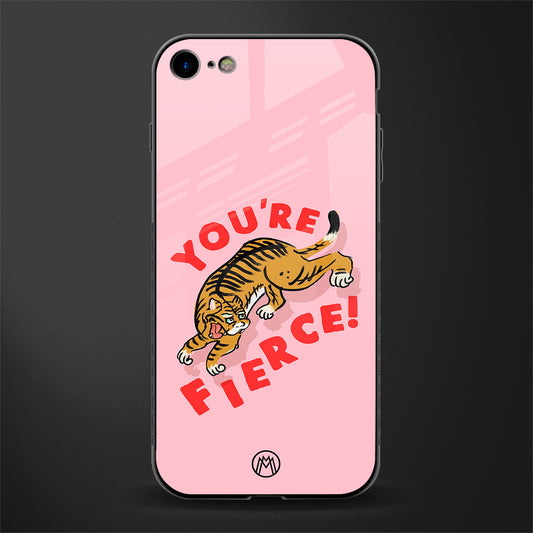 you're fierce glass case for iphone se 2020 image