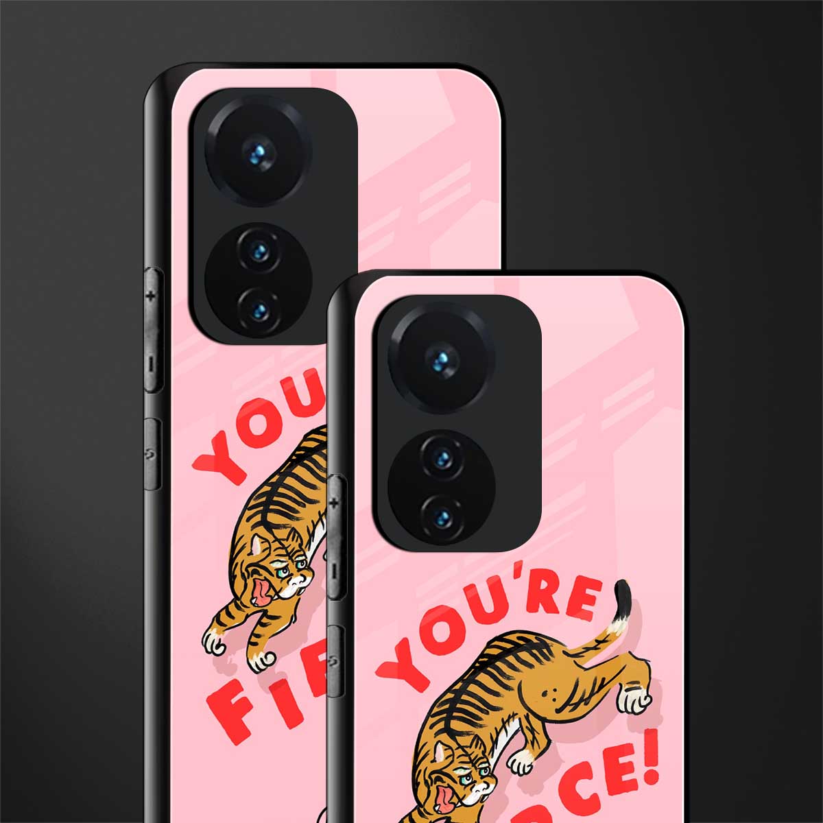 you're fierce back phone cover | glass case for vivo t1 44w 4g