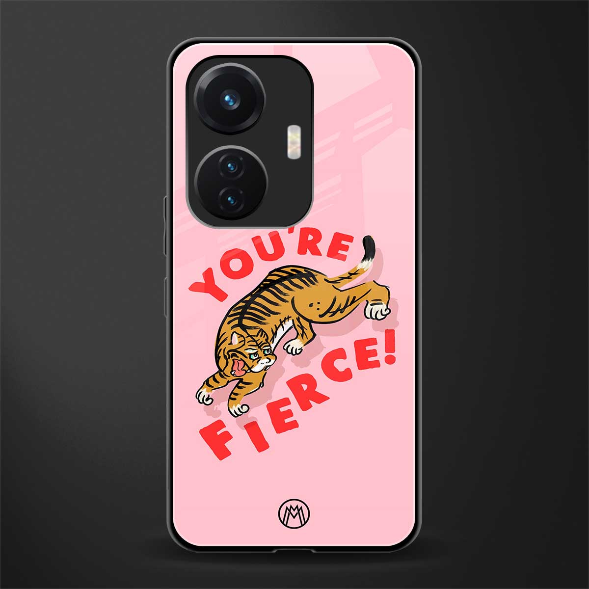 you're fierce back phone cover | glass case for vivo t1 44w 4g