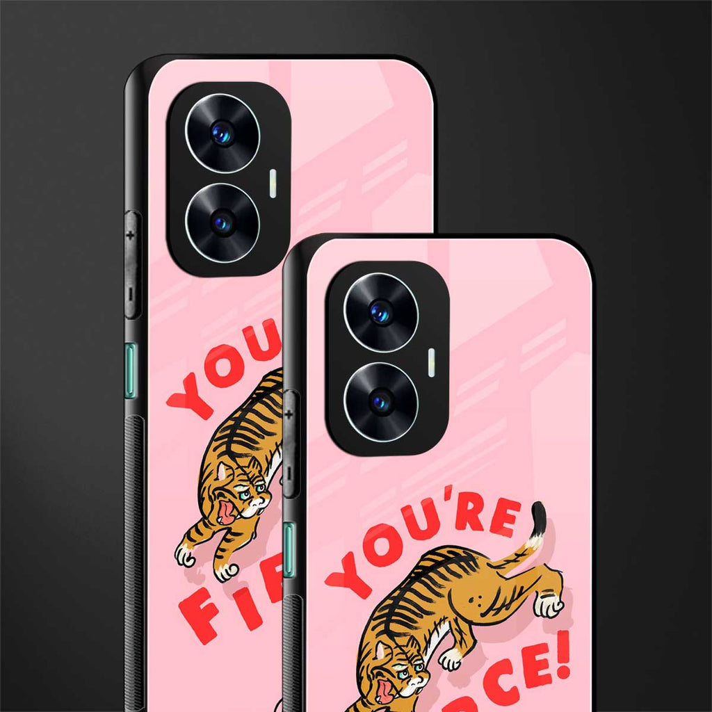 you're fierce back phone cover | glass case for realme c55