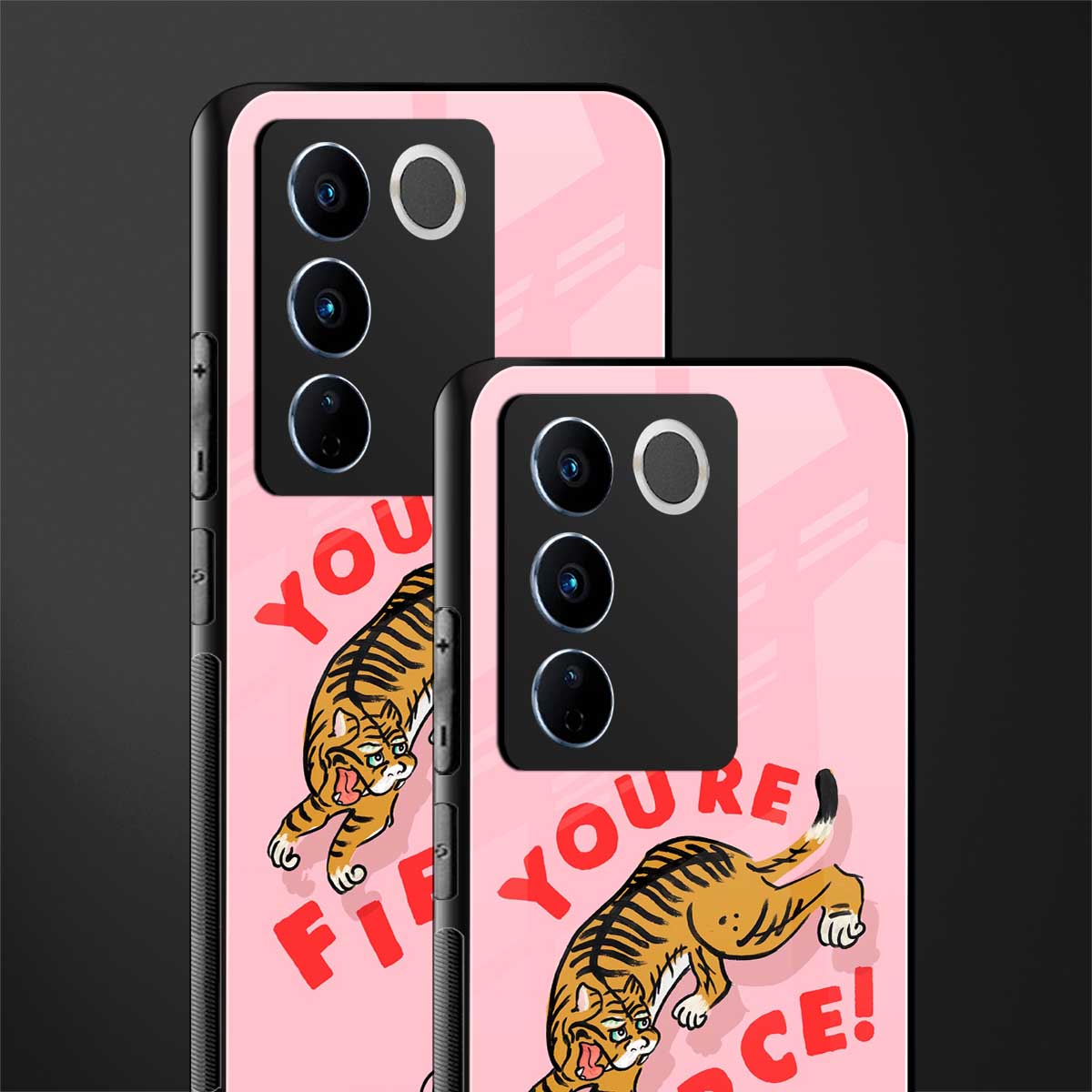 you're fierce back phone cover | glass case for vivo v27 pro 5g