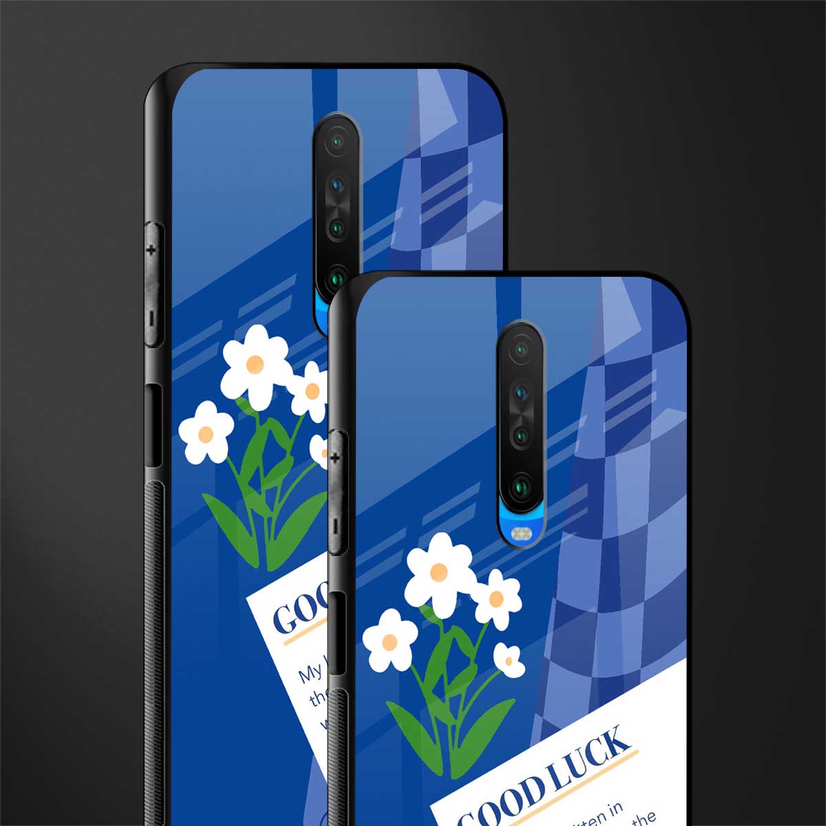 you're my world blue edition glass case for poco x2 image-2