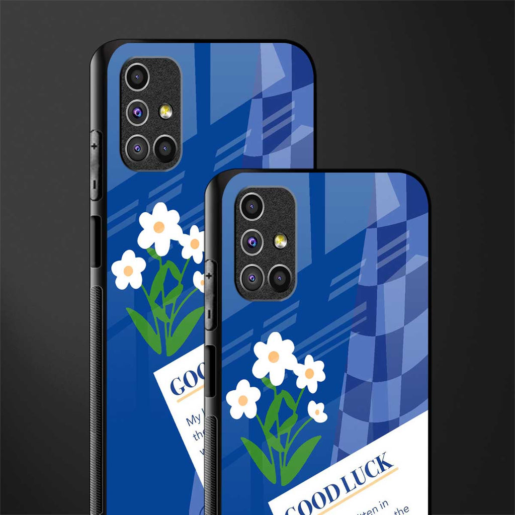 you're my world blue edition glass case for samsung galaxy m31s image-2