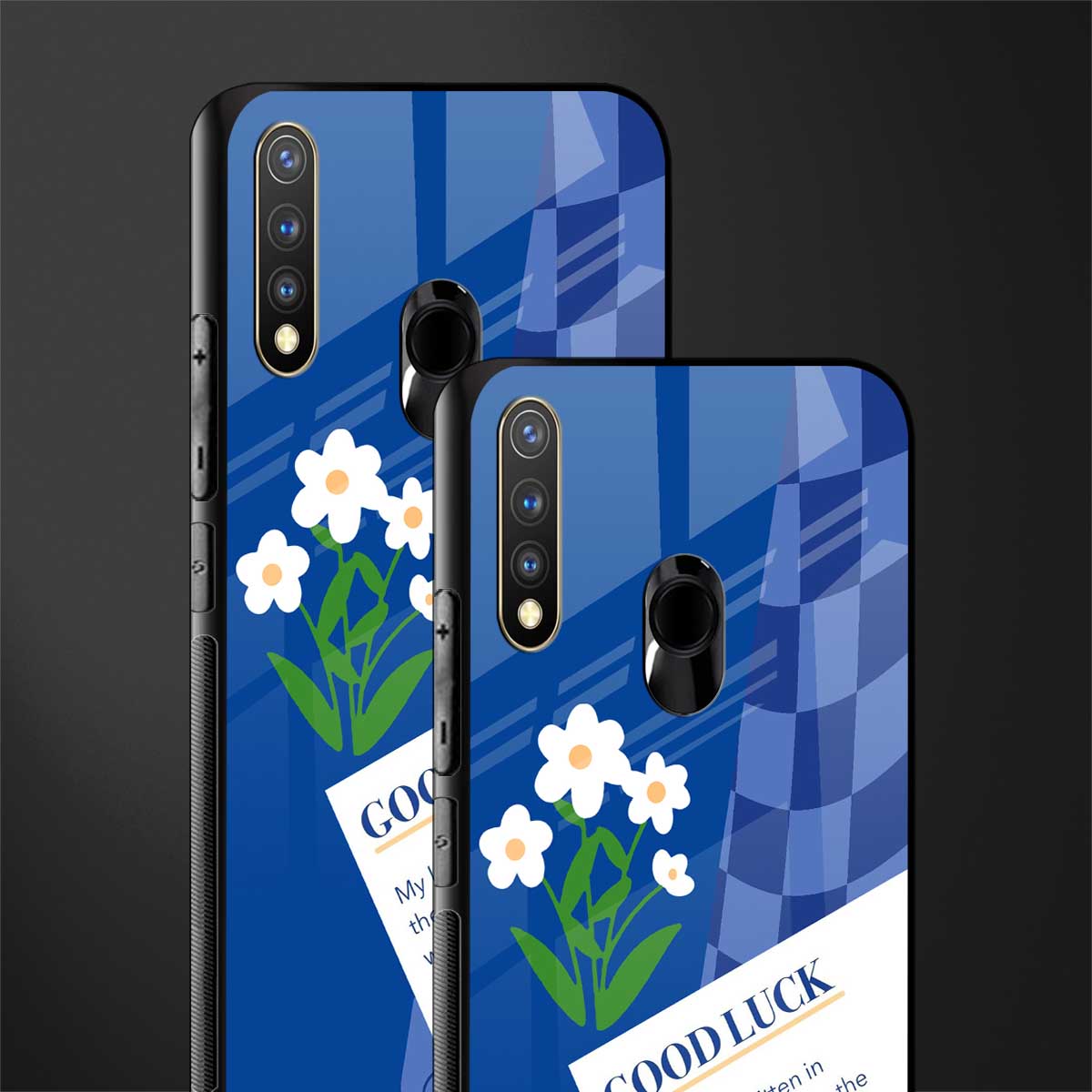 you're my world blue edition glass case for vivo y19 image-2