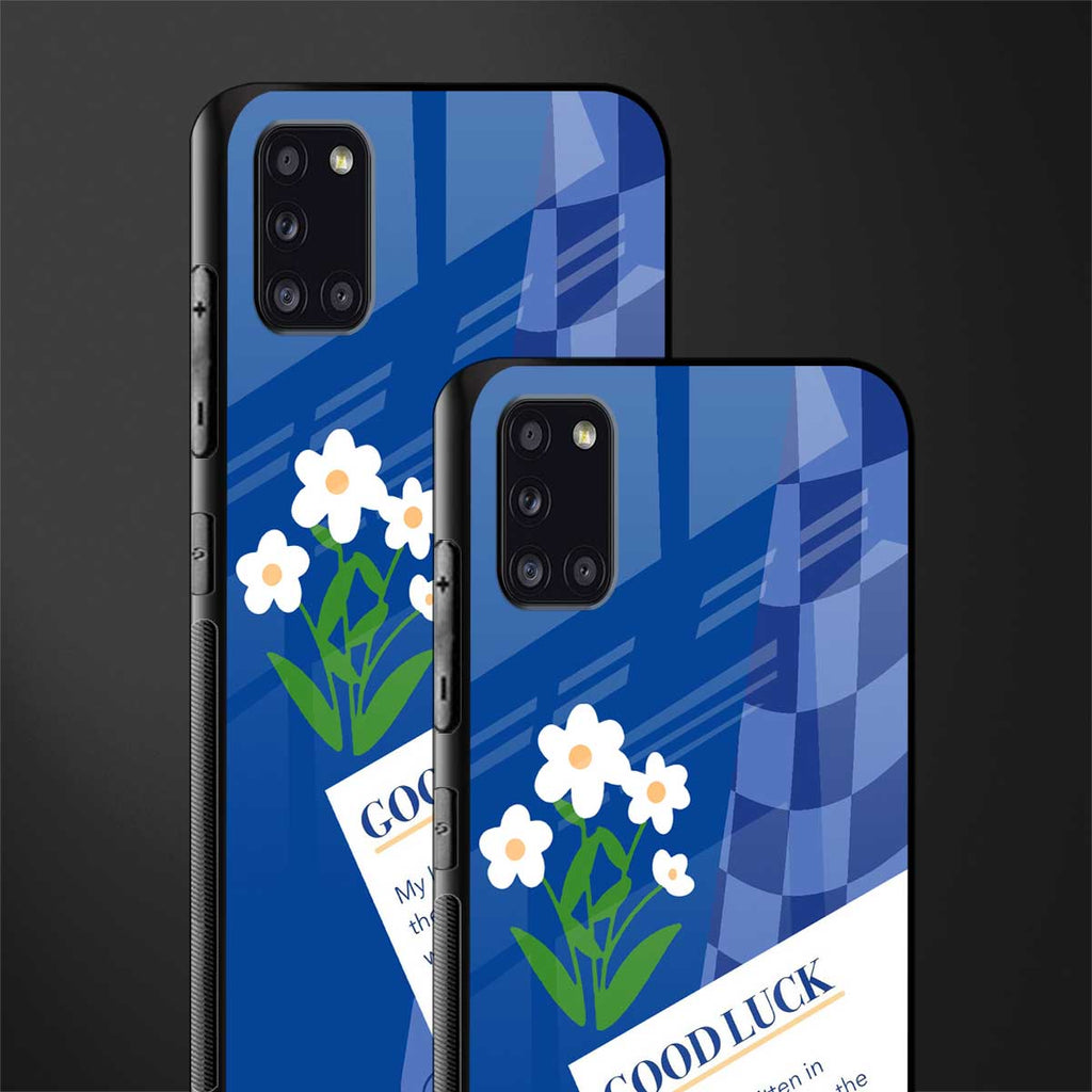 you're my world blue edition glass case for samsung galaxy a31 image-2