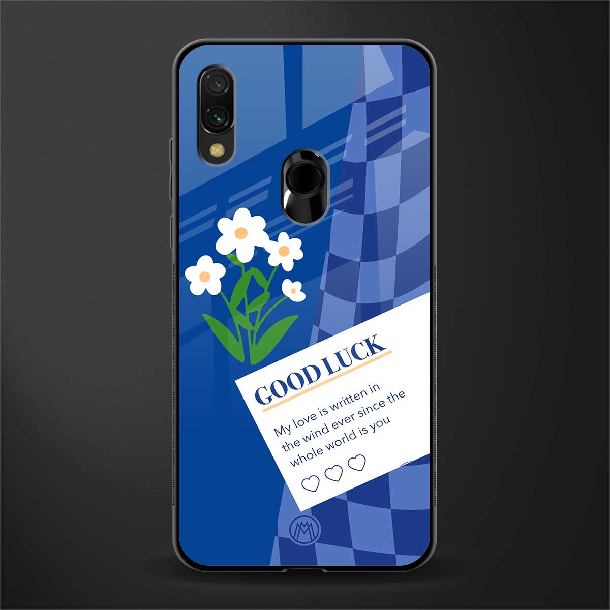 you're my world blue edition glass case for redmi 7redmi y3 image