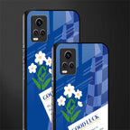 you're my world blue edition back phone cover | glass case for vivo y73
