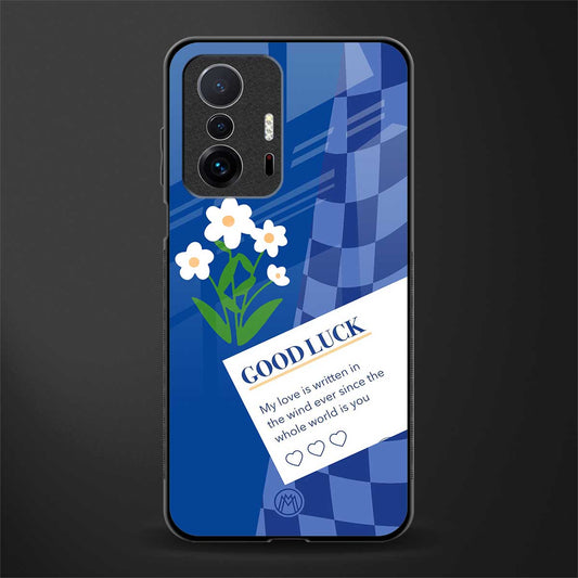you're my world blue edition glass case for mi 11t pro 5g image