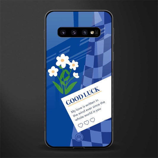 you're my world blue edition glass case for samsung galaxy s10 image