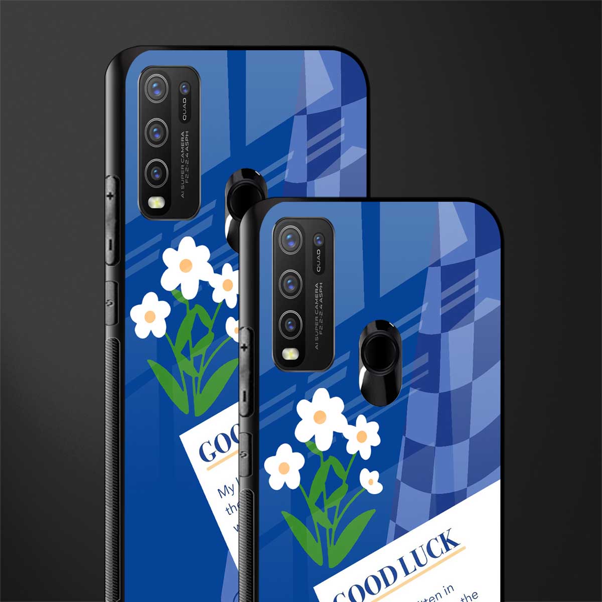 you're my world blue edition glass case for vivo y30 image-2