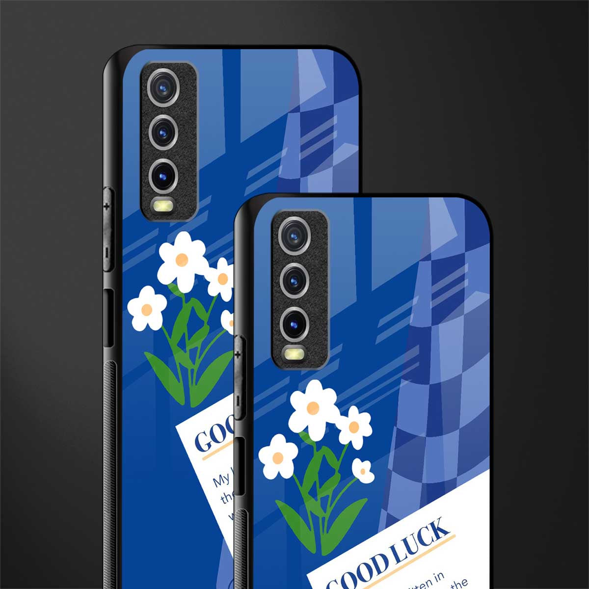 you're my world blue edition glass case for vivo y12s image-2
