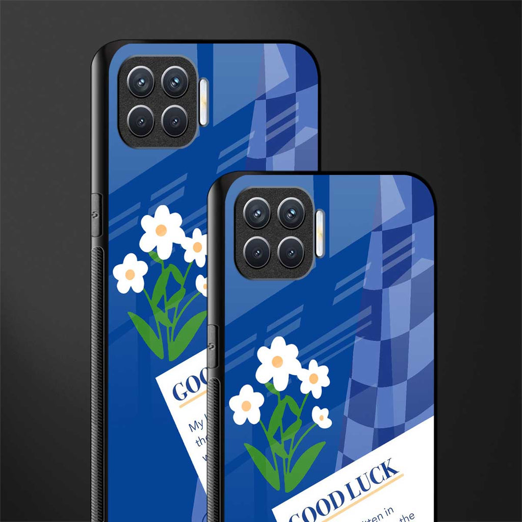 you're my world blue edition glass case for oppo f17 image-2