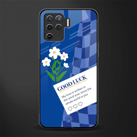 you're my world blue edition glass case for oppo f19 pro image