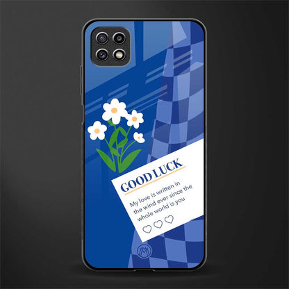 you're my world blue edition glass case for samsung galaxy a22 5g image