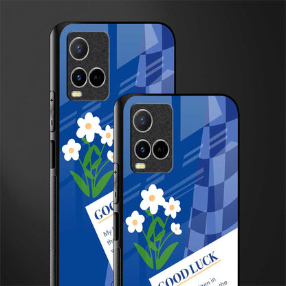 you're my world blue edition glass case for vivo y21s image-2