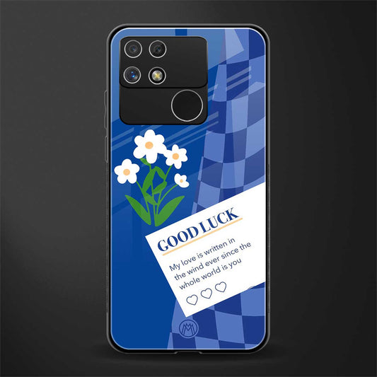 you're my world blue edition back phone cover | glass case for realme narzo 50a